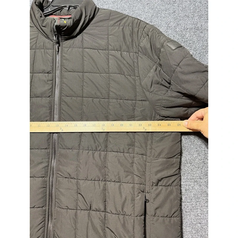 Voyager Puffer Jacket Mens XXL Black Plaid Lined Quilted Full Zip A0252014AF